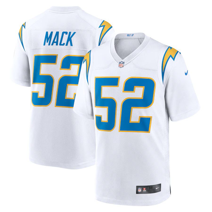 Men Los Angeles Chargers #52 Khalil Mack 2025 Nike White Game NFL Jersey->los angeles chargers->NFL Jersey